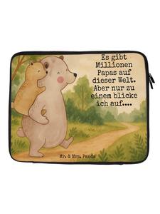 Mr. & Mrs. Panda Сумка для ноутбука с дизайном «Папа Медведь» и надписью белого цвета