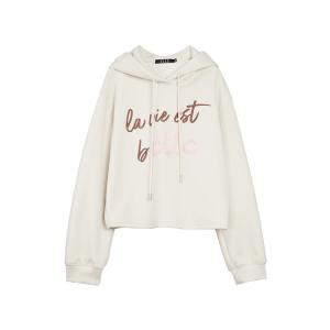 ELLE Толстовка Women's Ecru с капюшоном Moderate Regular