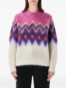 Свитер с ромбовидным узором Marant Etoile, розовый