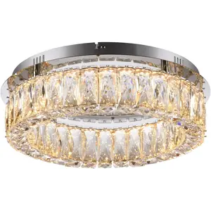 Потолочный светильник KULUNKA с LED-панелью, 1 шт., теплый белый свет, диммируемый, Switchmo Just Light, хром