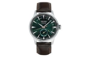 SEIKO Часы Mechanical Movement Leather Strap Watch 40.5 Men's Watch Green Dial SSA459J1, Green Dial