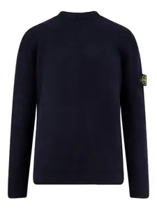 Свитер с нашивкой-логотипом Stone Island, синий