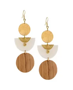 Серьги Казури Kendi Amani, ivory