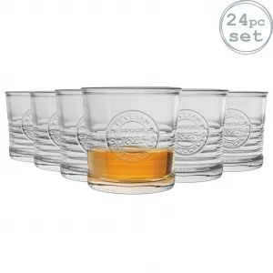 Набор из двух старинных стаканов Rocco Officina 1825 года с бороздками, 300 мл, упаковка 24 шт. Bormioli