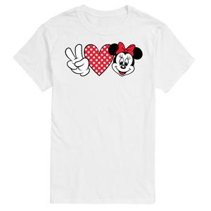 Футболка Big & Tall Disney Peace Love с Минни License, белый
