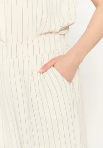 Полосатые струящиеся брюки Lolaliza, Vanilla White