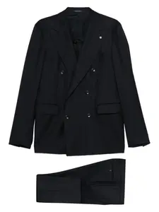 Костюм с двубортным пиджаком Tagliatore, синий