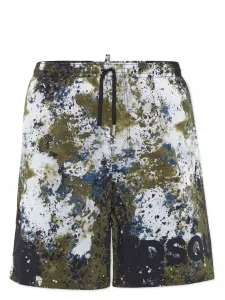 Плавки-шорты с канадским камуфляжным принтом Dsquared2, зеленый