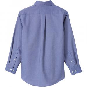 Однотонная оксфордская классическая рубашка для школьной формы Lands' End Husky для мальчиков 8–20 лет, синий