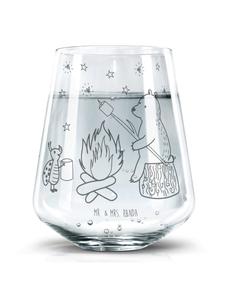 Стакан для питья "Медведь и божья коровка" Костер без слов, прозрачный Mr. & Mrs. Panda