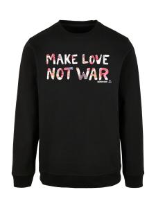 Толстовка F4NT4STIC Woodstock Music Festival Peace Make Love Not War Floral Blumen, черный