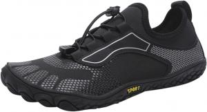 Водные туфли для женщин и мужчин, быстро сохнущие акваноски, противоскользящие туфли для дома и улицы, для плавания, пляжа, бассейна, серфинга, йоги, лодок и путешествий Generic, черный