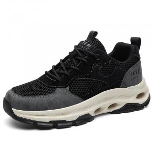 Низкие повседневные туфли мужские JEEP SPIRIT, Graphite Black Breathable Mesh