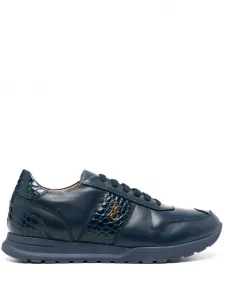 Кроссовки с тиснением под кожу крокодила и логотипом Billionaire, синий