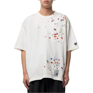 Футболка с принтом-стикером Maison Mihara Yasuhiro, белый