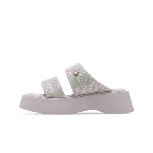 C°BANNER Кожаные слайдеры с пэчворком для женщин розовые, цвет Pink