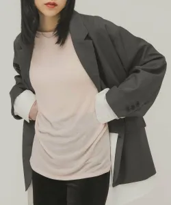 Длинная футболка с драпировкой и заправленными штанинами Kbf, цвет Pink