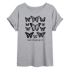 Детская футболка большого размера с рисунком Butterflies Winging Licensed Character