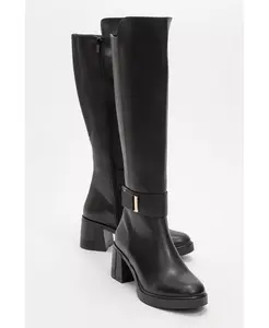 Эластичные сапоги Moreni с пряжкой и блочным каблуком (женские) Prologue Shoes, черный