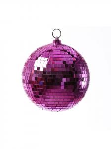 Satisfire Зеркальный шар, диско-шар Mirrorball, диаметр 20 см, розовый