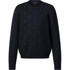 Вышитая подпись Merino свитер LOUIS VUITTON, синий