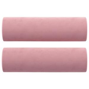 Декоративные подушки vidaXL 2 шт. розовые бархатные Ø15х50 см.