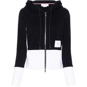 Толстовка с молнией и нашивкой с логотипом THOM BROWNE, синий