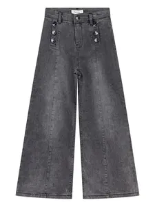 Джинсы с пуговицами Twinset Kids, черный