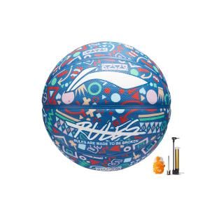 LINING Китайский резиновый баскетбольный мяч blue graffiti размер 7 тренировочный для детей