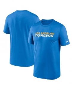 Мужская пудрово-синяя футболка Los Angeles Chargers Legend Wordmark Performance Nike, синий