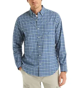 Мужская клетчатая рубашка классического кроя Nautica, синий