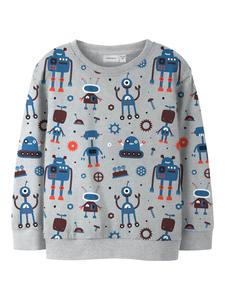 NAME IT Толстовка 'NMMTino' в светло-сером цвете