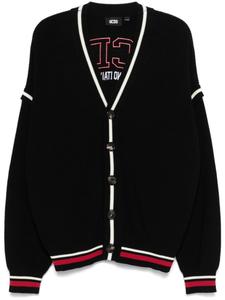 GCDS кардиган с логотипом, черный