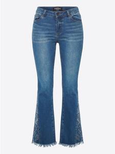 KOROSHI Джинсы-клеш с вышивкой, синие