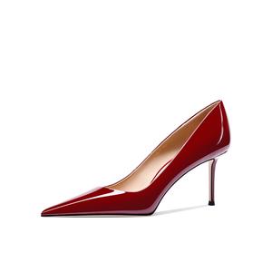 Shesrim Тонкие каблуки женские туфли на шпильке бордовые, цвет Burgundy