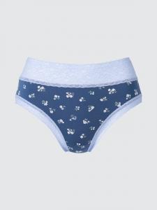 Трусы с высокой посадкой с цветочным принтом Uniqlo, 66 blue