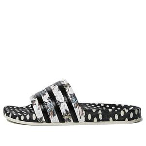 Тапочки (WMNS) adidas Adilette Slide 'Black White Silver', черный
