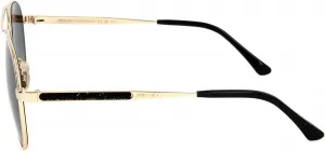 Женские солнцезащитные очки JIMMY CHOO серого цвета в стиле «пилот» JIMENA/S 02M2/9O 60, Dark Gray Shaded; Gold