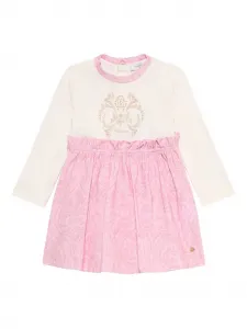 Платье с принтом пейсли и логотипом Roberto Cavalli Junior, белый