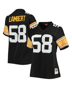 Женская черная майка игрока Jack Lambert Pittsburgh Steelers Legacy Replica Player Mitchell & Ness, черный