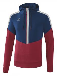 Толстовка erima Hoodie Squad, цвет Dunkelblau/Rot