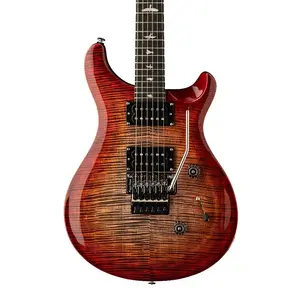 Электрогитара PRS SE Custom 24 Floyd, накладка из черного дерева, цвет Charcoal Cherry Burst