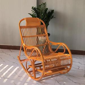 Yu Senyi Кресло-качалка из натурального ротанга для дома и балкона, цвет honey