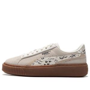 Кроссовки suede platform draw 'beige white' Puma, бежевый
