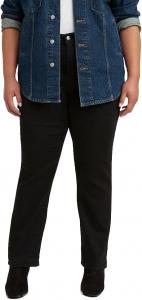 Женские джинсы Levi's 724 с высокой талией (большие размеры), Soft Black