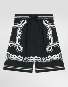 Шорты с батик-принтом в стиле банданы Dolce&Gabbana, мультиколор