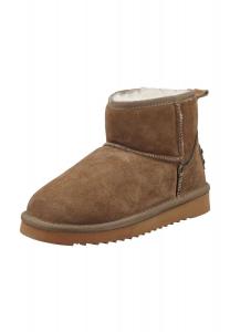 Кожаные ботильоны MUSTANG, серо-коричневый