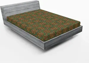 Простыня на резинке ABAKUHAUS Мандала, сложный цветочный узор с элементами ближневосточной культуры, мистический восточный, 140 x 200 см, разноцветная Abakuhaus