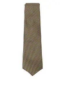 Галстук с геометрическим узором Zegna, желтый