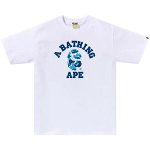 Футболка BAPE ABC Camo College Tee, White/Blue